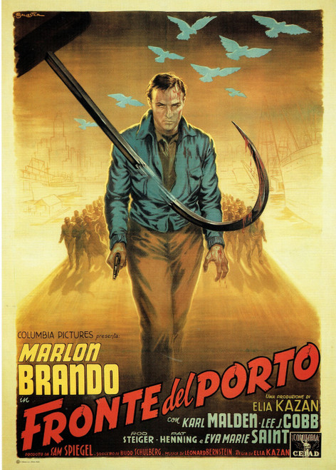 On The Waterfrons- Italian 1954 Poster Canvas Movie Film Print A0 A1 A2 A3 A4 A5