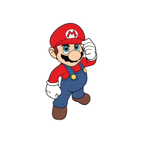 Mario PNG 1 (2) Poster Canvas Movie Film Print A0 A1 A2 A3 A4 A5 A6 Art Wall Dec