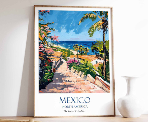 5_Mexico Print, Mexico Travel Poster, North America Travel Poster, Caribbean Pri