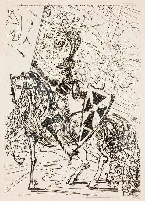 SALVADOR DALÍ (Spanish, 1904-1989). El Cid. Etching Poster Canvas Movie Film Pri