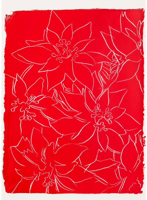 Andy Warhol - Poinsettias 1983 Poster Canvas Print Art Painting Decor Reprint wa