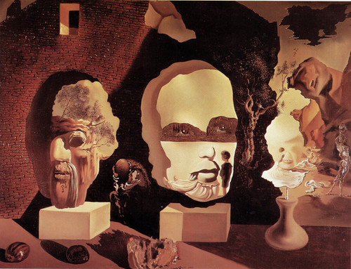 Salvador Dali - Old age, Adolescence, Infancy, The Three ages 1940 Poster Canvas
