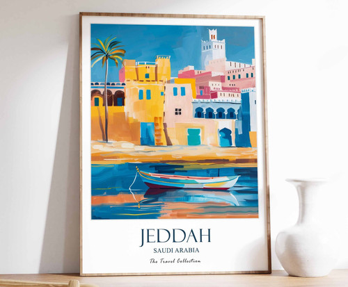 6_Jeddah Print, Jeddah Travel Poster, Saudi Arabia Poster, Islamic Decor, Middle