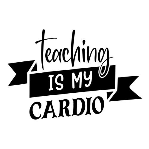 teaching is my cardio-01 Poster Canvas Movie Film Print A0 A1 A2 A3 A4 A5 A6 Art