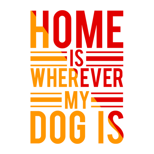 Home Is Wherever My Dog Is-01 Poster Canvas Movie Film Print A0 A1 A2 A3 A4 A5 A