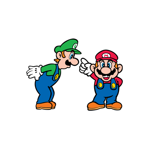 Mario PNG 3 (2) Poster Canvas Movie Film Print A0 A1 A2 A3 A4 A5 A6 Art Wall Dec