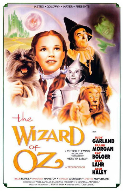 The wizard of OZ Poster Canvas Movie Film Print A0 A1 A2 A3 A4 A5 A6 Art Wall De