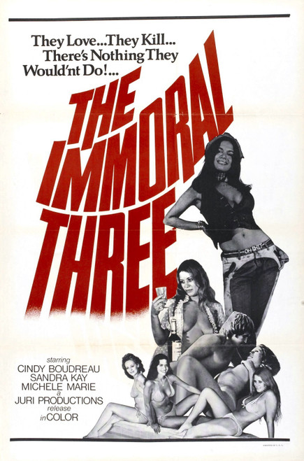 Immoral Three 01 Poster Canvas Movie Film Print A0 A1 A2 A3 A4 A5 A6 Art Wall De