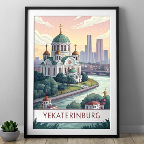 Captivating Yekaterinburg Russia Travel Poster - Landmark and Culture Art Print
