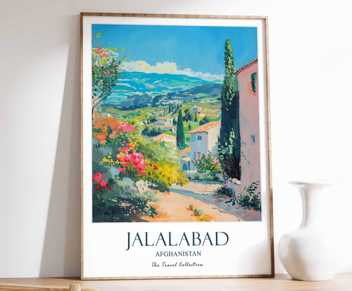 5_Jalalabad Print, Jalalabad Travel Poster, Afghanistan Poster, Islamic Decor, M