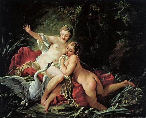 francois-boucher-Leda-and-the-Swan Poster Canvas Movie Film Print A0 A1 A2 A3 A4
