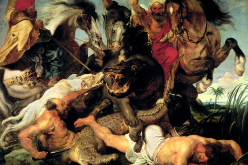 The_Hippo_Hunt_Rubens Poster Canvas Movie Film Print A0 A1 A2 A3 A4 A5 A6 Art Wa