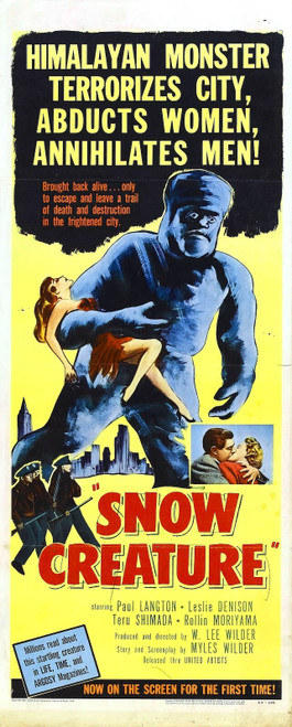Snow Creature 02 Poster Canvas Movie Film Print A0 A1 A2 A3 A4 A5 A6 Art Wall De