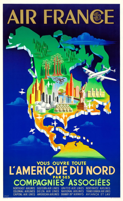 51318620607_Air France, Vous ouvre toute l'Amérique du Nord, 1951-artofuniverse0