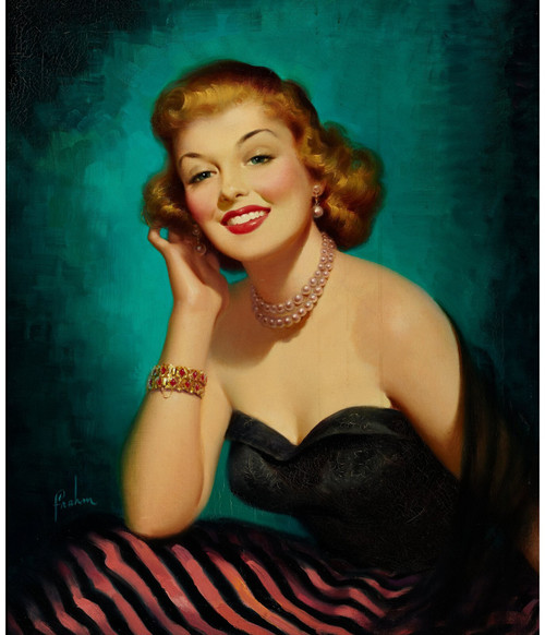 Art Frahm - Pinup Girl - Girl of My Dreams Poster Canvas Movie Film Print A0 A1