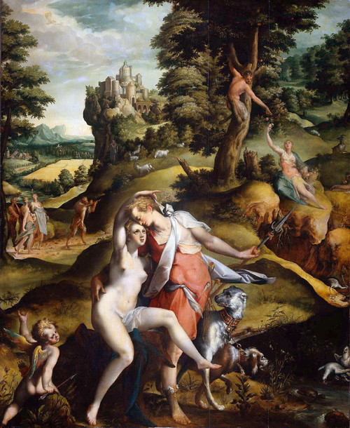 Spranger Bartholomeus-Venus_and_Adonis Poster Canvas Movie Film Print A0 A1 A2 A