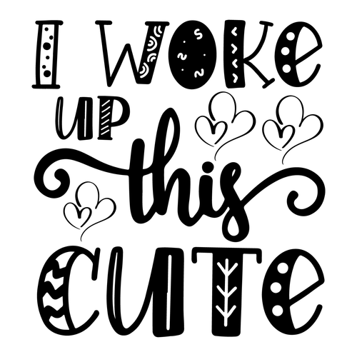 i woke up this cute-01 (8) Poster Canvas Movie Film Print A0 A1 A2 A3 A4 A5 A6 A