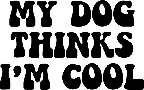 0010 DogThinksCool Poster Canvas Movie Film Print A0 A1 A2 A3 A4 A5 A6 Art Wall