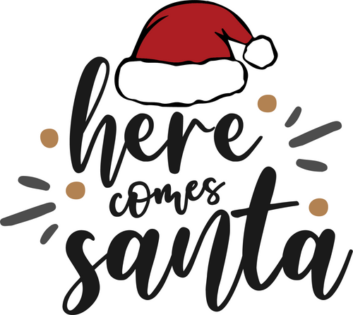 here comes santa Poster Canvas Movie Film Print A0 A1 A2 A3 A4 A5 A6 Art Wall D