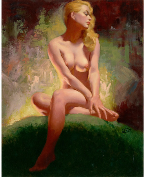 PinUp Girl Earl Moran Nude Poster Canvas Picture Art Movie Car Game Film Print