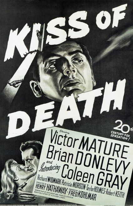 Kiss Of Death- Us-1947 small Poster Canvas Movie Film Print A0 A1 A2 A3 A4 A5 A6