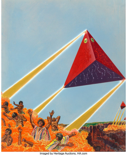 FRANK R. PAUL (American, 1884-1963). Tetrahedra of Space, Wonder Stories pulp co