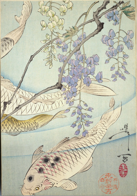 Vintage Japanese Koi Fish Triptych Set P3 Poster Canvas Movie Film Print A0 A1 A