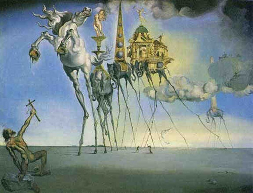 Dali - The Temptation of St Anthony Poster Canvas Movie Film Print A0 A1 A2 A3 A