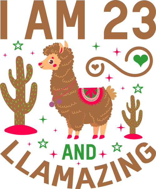 I Am 23 And Llamazing (2) Poster Canvas Movie Film Print A0 A1 A2 A3 A4 A5 A6 Ar