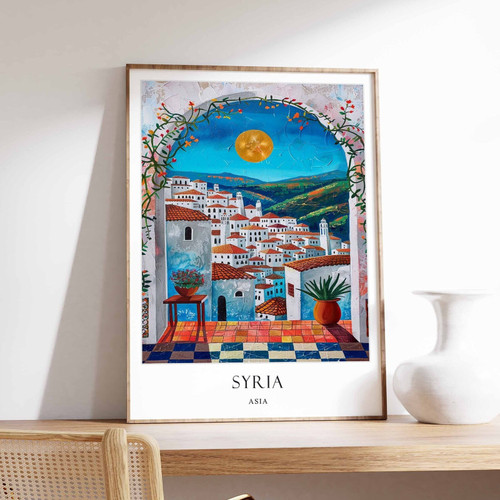 5_Syria Poster, Islamic Decor, Islamic Art, Middle Eastern Art, Syria Gift, Syri