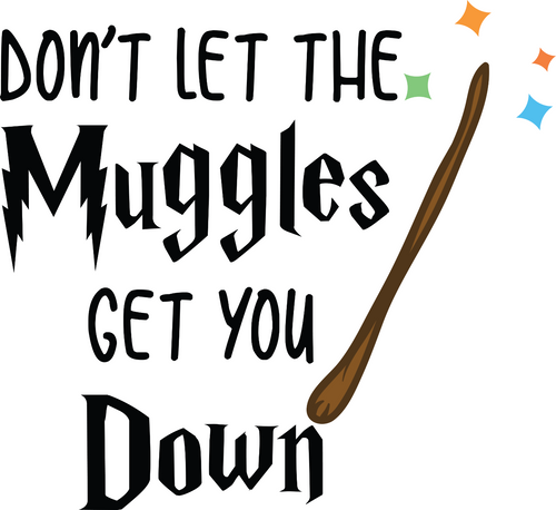 Don_t Let The Muggles Get You Down Poster Canvas Movie Film Print A0 A1 A2 A3 A4