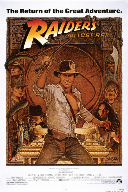Raiders of Lost Ark Indiana Jones Poster Canvas Movie Film Print A0 A1 A2 A3 A4