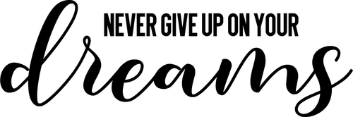 never give up on your dreams Poster Canvas Movie Film Print A0 A1 A2 A3 A4 A5 A