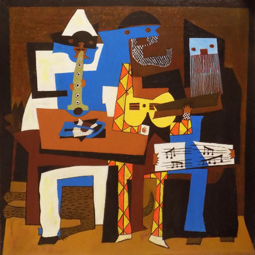 Three Musicians by Pablo Picasso Poster Canvas Movie Film Print A0 A1 A2 A3