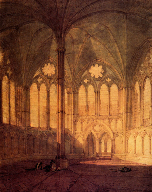 Turner_Joseph_Mallord_William_The_Chapter_House_Salisbury_Ca Poster Canvas Movie