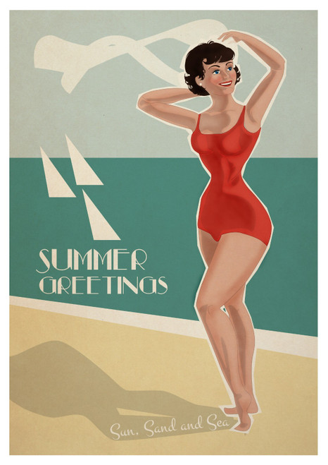 Summer-gretings Poster Canvas Movie Film Print A0 A1 A2 A3 A4 A5 A6 Art Wall Dec