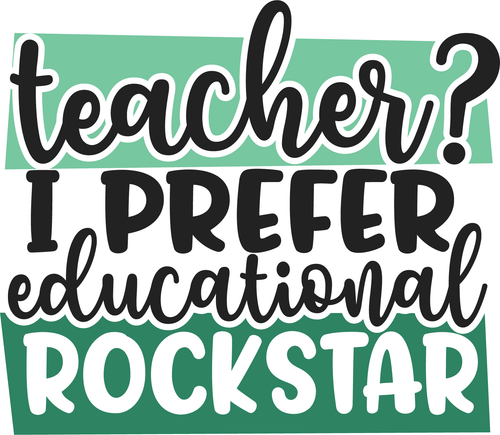 Teacher i prefer educational rockstar (2) Poster Canvas Movie Film Print A0 A1 A