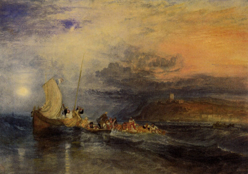 Turner_Joseph_Mallord_William_Folkestone_from_the_Sea Poster Canvas Movie Film P