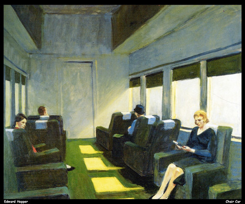edward-hopper---chair-car_14402408035_o(1) Poster Canvas Print Art Painting Deco