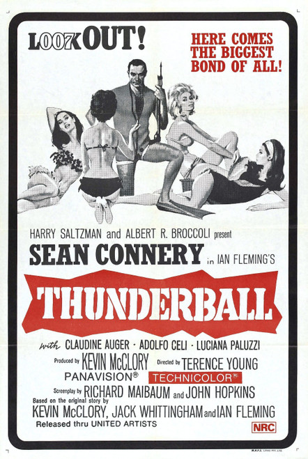 ThunderBall5 Poster Canvas Movie Film Print A0 A1 A2 A3 A4 A5 A6 Art Wall Decora