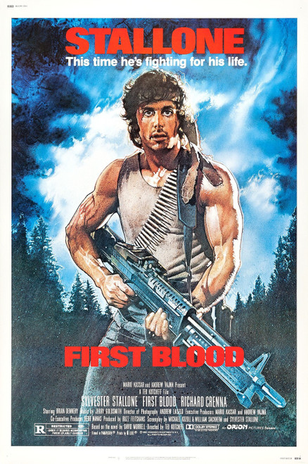First Blood (1982)_1 Movie Film Poster Canvas iconic design