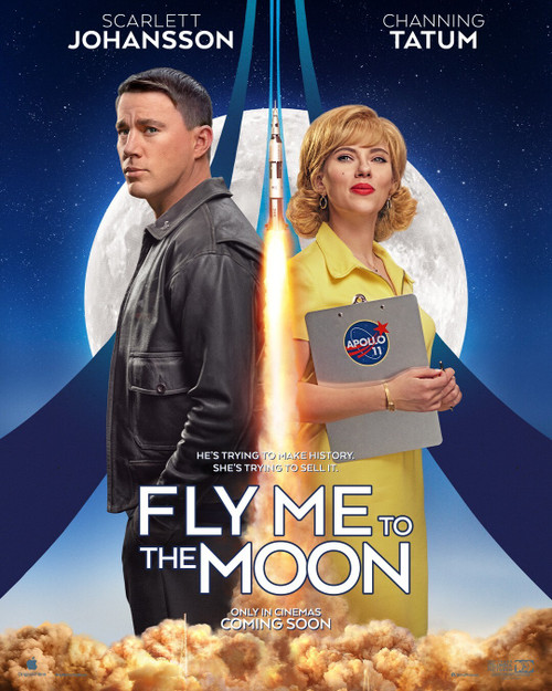 Fly Me to the Moon (2024)_6 Movie Film Poster Canvas iconic design
