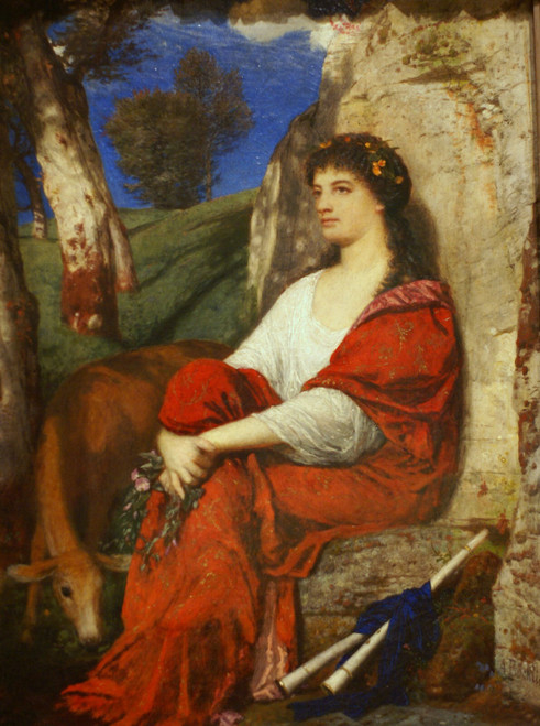 The_Muse_Euterpe_by_Arnold_Böcklin Poster Canvas Movie Film Print A0 A1 A2 A3 A4