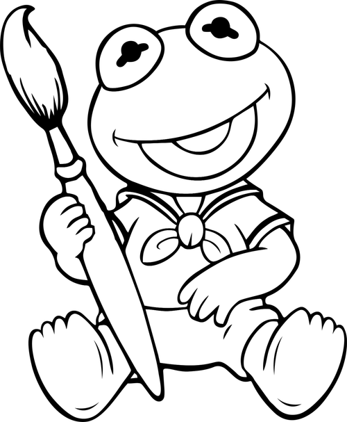 muppet-babies-bw 07 Poster Canvas Movie Film Print A0 A1 A2 A3 A4 A5 A6 Art Wall