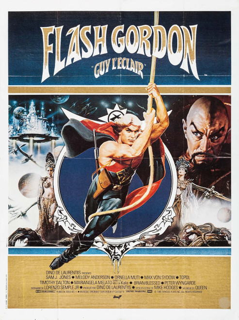 Flash Gordon (1980)_8 Movie Film Poster Canvas iconic design