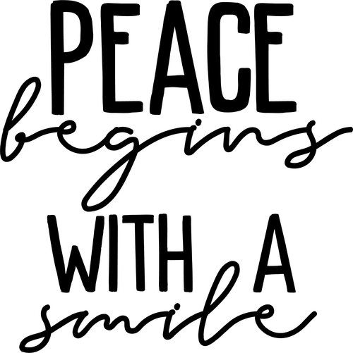peace begins with a smile Poster Canvas Movie Film Print A0 A1 A2 A3 A4 A5 A6 Ar
