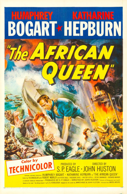 THE AFRICAN QUEEN (1951) 2 Poster Canvas Movie Film Print A0 A1 A2 A3 A4 A5 A6 A