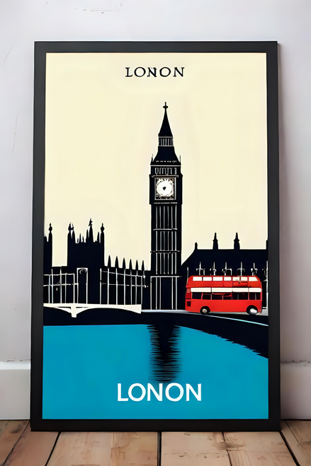 London Minimalist Travel poster Art Gallery Poster Canvas Print Wall Decoration