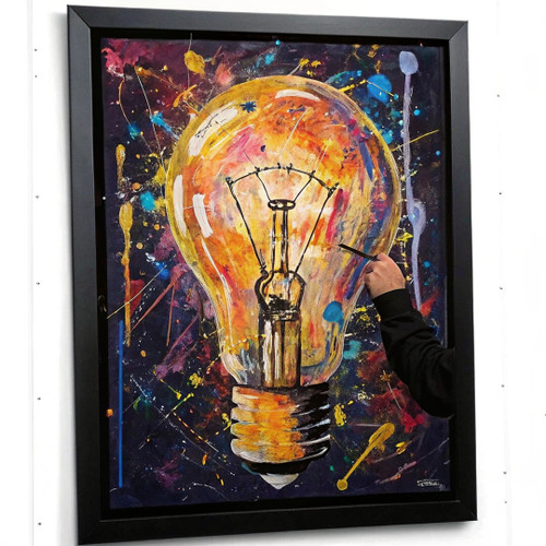 Artistic Light bulb Wall Art Print Picture Print Lightbulb Art BedroomLounge (3)