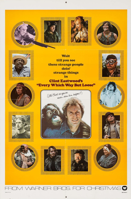 Every Which Way But Loose (1978)_2 Movie Film Poster Canvas iconic design